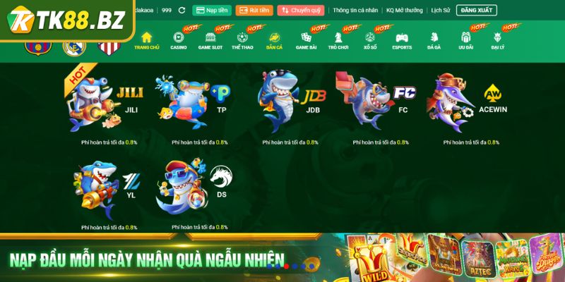 Bắn Cá Jili TK88 - Nhà Phát Hành Bắn Cá Đổi Thưởng Hấp Dẫn 1 Khám phá nhà phát hành Jili Bắn Cá TK88