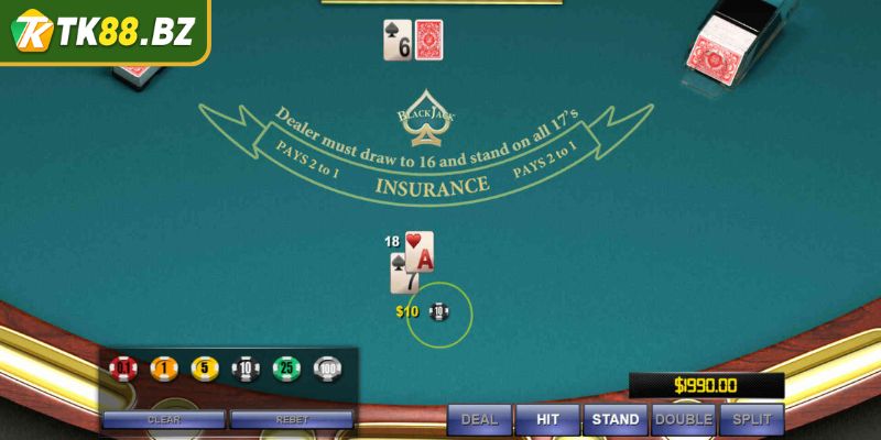 Blackjack TK88 - Luật, Hành Động Và Bí Quyết Tối Ưu Cơ Hội 2 Một số hành động được sử dụng trong ván Blackjack TK88