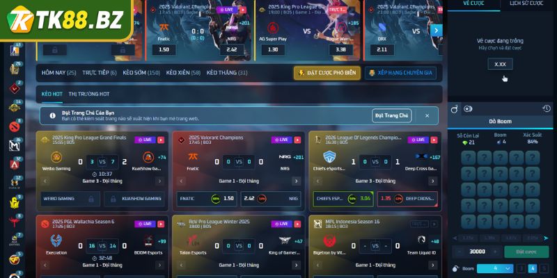 Esports TK88 - Sân Chơi Cá Cược Điện Tử Đỉnh Cao Cho Bet Thủ 1 Khám phá về loại hình cược Esports TK88