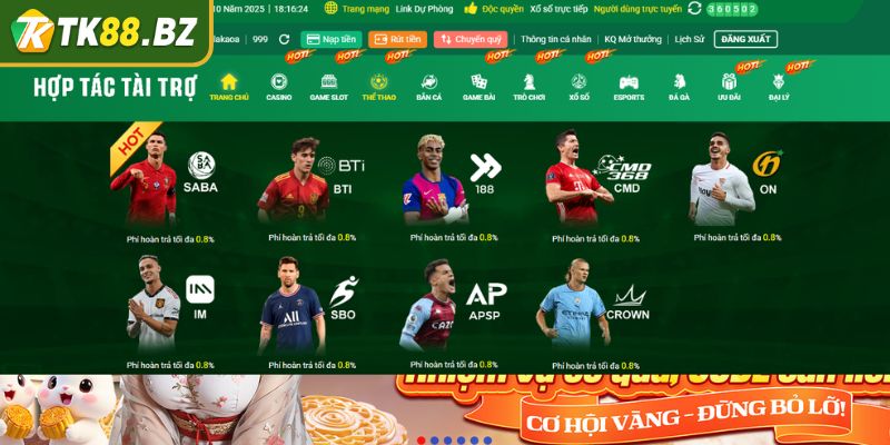 K Sports TK88 - Trải Nghiệm Cá Cược Thể Thao Đỉnh Cao 1 Khám phá nhà phát hành K Sports tại TK88