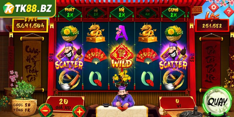 Ông Đồ Slots TK88 – Nét Dân Gian Cuốn Hút Phần Thưởng Khủng 3 Cấu trúc của game
