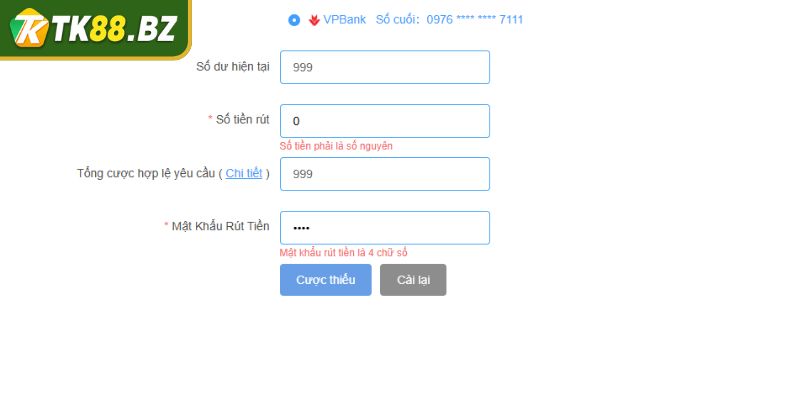 Rút Tiền TK88 Theo Hướng Dẫn Chi Tiết, An Toàn Và Tiện Lợi 1 Quy định về hạn mức
